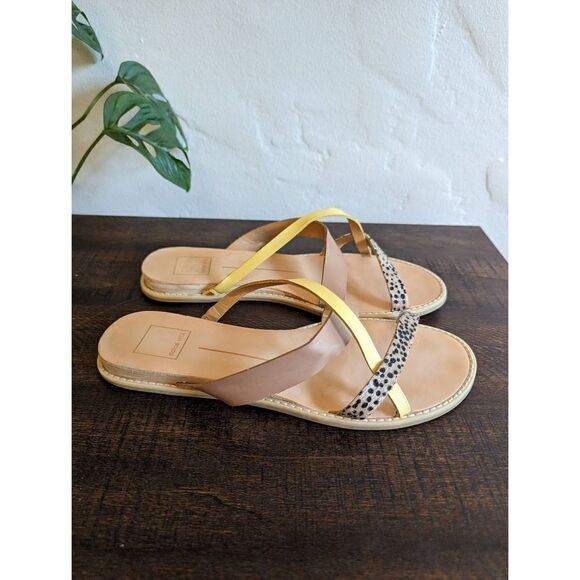 Dolce Vita Nebi Strappy Multicolor Slide Sandals - Size 8.5 - Picture 1 of 7